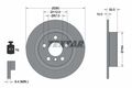 2x TEXTAR Bremsscheibe PRO 92274603 für BMW MINI X1 F48 2er Active Tourer F45 X2