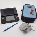 NEW Nintendo 3DS - Schwarz - Handheld Spielekonsole + Stift + Tasche + Spiel