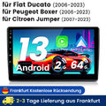 Für Fiat Ducato 2006-2023 DAB+ 2+64G Android 13 Autoradio Navi Apple CarPlay Fan