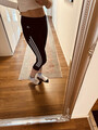 Adidas Capri 3/4 Leggings Sporthose Schwarz Weiß Stretch Gr. 36 S Damen