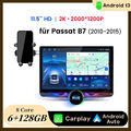 11.5'' Autoradio Android 13 Carplay Für VW Passat CC B6 B7 Magotan GPS NAVI WIFI