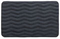 WENKO Bade Matte Vorleger Teppich Dusche Badeteppich Waves Grau 80 x 50 cm