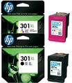 Original HP 301 / 301xl Druckerpatronen CH563EE CH564EE CH561EE CH562EE N9J72AE