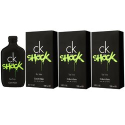 Calvin Klein CK One Shock for Him 3 x 100 ml Eau de Toilette EDT Set Herrenduft