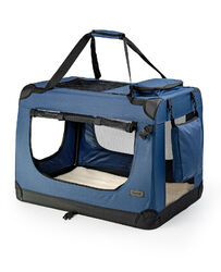 B-Ware: lionto Hundetransportbox Hundetasche Hundebox faltbar S Dunkelblau