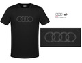 Original Audi T-Shirt, Audi Tshirt, Herren Shirt Audi Ringe in schwarz/carbon