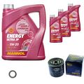 SCT Germany Inspektionspaket MANNOL Energy Ultra JP 5W-20 8L für Hyundai IX20