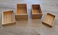 IKEA DRAGAN Badezimmer Set 4 teilig Bambus Holz Braun Neuwertig UVP 14,99