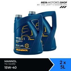 Mannol TS-1 SHPD MB 229.1 MB 228.3 MAN Volvo MTU 15W-40 2x5 Liter = 10 Liter