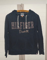 TOMMY HILFIGER DAMEN HOODIE KAPUZEN PULLOVER BLAU MIT LOGOSTICKEREI GR.S