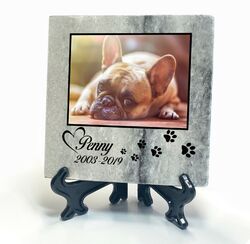 Personalisiert Tiergrabstein Gedenktafel Marmor Stein Gedenkplatte Katze Hund