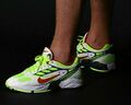 NIKE Air Ghost Racer Leder Trimmed Mesh Retro Sneakers Schuhe Shoes Trainer 44