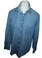 GANT LT INDIGO TWILL DRESS FIT  DENIM HERREN FREIZEIT HEMD SHIRT  GR. L 250038