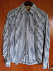 Camel active modern fit HerrenHemd langarm hellblau/grau/weiß Freizeithemd Gr. S