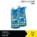 Mannol 4-Takt Agro SAE 30 Rasenmäheröl API SL JASO MA 2x1 Liter = 2 Liter