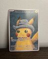 Pikachu Grey Felt Hat Pokémon Karte | Van Gogh | Top Zustand | Custom Card