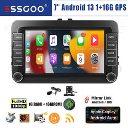 Für VW GOLF 5 6 Polo Touran SKODA Carplay Autoradio Android 13 GPS NAVI +MIK KAM