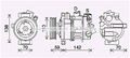 5Q0816803D klimakompressor - für AUDI A3 III PH2 1.6 TDI - 110 2016