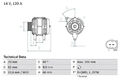 Lichtmaschine mit Mehrfachriemenscheibe 0 986 044 330 BOSCH für AUDI SKODA VW