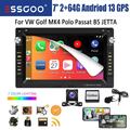 2+64G Android13 Carplay Autoradio GPS FM Kam Für VW Polo 9N Golf Jetta MK4 T5 T4