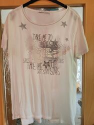 T-Shirt von Monari Gr 42 mit Glitzersteinen 