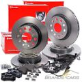 BREMBO BREMSSCHEIBEN+BELÄGE VORNE+HINTEN FÜR AUDI SEAT SKODA OCTAVIA 2 VW GOLF 6