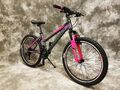 24 Zoll ALU Mädchen MTB Gefedert mit 21-Gang Shimano NEU 2466-Anthrazit-Pink-10