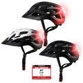 Fahrradhelm Radhelm Licht Visier S M L schwarz rot weiß E-Bike Unisex MTB DUNLOP