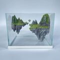 Kleines Aquarium + Sky City hängende Koralle & Felsen Landschaft Glas Aquarium - 6L