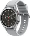 Samsung Galaxy Watch4 Classic 46 mm Edelstahlgehäuse silber am Silikonarmband si