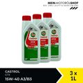 Castrol GTX 15W-40 A3/B3 VW 505 / 501 Mercedes MB 229.1 3x1 Liter = 3 Liter