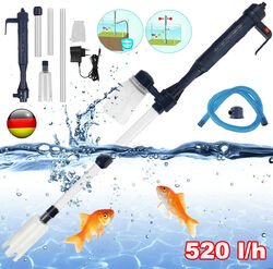 Elektrische Aquarium Staubsauger Set Mulmsauger Fish Bodenreinigung Einstellbar~