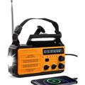 Solarradio, AM/FM/NOAA/WB-Notfall-Kurbelradio,8000-mAh-Akku,Karton geöffnet