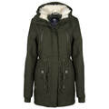 Ragwear Damen Winter Mantel Parka Jacke Teddyfell vegan Kordelzug warm gefüttert