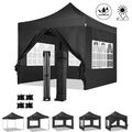 Pavillon 3x3m Gartenpavillon Faltbar Pop Up Partyzelt Anti-UV mit 4 Seitenteilen