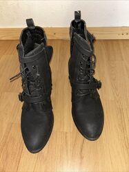 stiefel 41 leder schwarz gebraucht