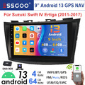 DAB Autoradio Für Suzuki Swift IV FZ 11-17 Android 13 GPS NAVI CarPlay 4+64G KAM