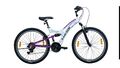 LUCHS Mountainbike Aura 26" Zoll Damen & Mädchen Fahrrad MTB Fully Weiß/Lila