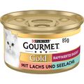 Gourmet Gold Raffiniertes Ragout Duetto Katzenfutter nass Lachs und Seelachs ...