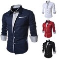 Business Formal Slim Fit Hemd für Herren klassisch Button Down mit langen Ärme
