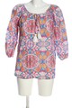 CONLEYS BLUE Langarm-Bluse Damen Gr. DE 36 blau-pink-hellorange Casual-Look