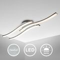 LED Design Deckenleuchte 56cm 6W Wohnzimmer warmweiß modern Deckenlampe silber