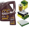 MANNOL 6L Energy Premium 5W-30+MANN-FILTER Filterpaket für Hyundai IX35LM 1.7