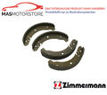 BREMSBACKEN TROMMELBREMSE SATZ ZIMMERMANN 109901284 P FÜR SMART FORTWO