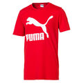 Puma Herren Classics Logo Tee T-Shirt Rot Shirt TShirt T Shirt NEU