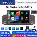 DAB+ Carplay Android 14 Autoradio Für Fiat Panda 2013-2020 GPS Navi SWC BT 2+64G