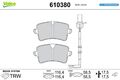 VALEO Bremsbelagsatz Scheibenbremse E-PERFORMANCE 610380 für AUDI A8 D4 4H2 4H8