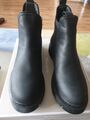 chelsea boots 39 schwarz leder tamaris neu,  originalverpackt