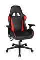 Gaming Chair Bürostuhl SPEED CHAIR 2, Kunstleder Schwarz Rot, Top Star