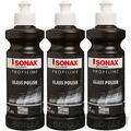 3x 250ml SONAX PROFILINE GLASPOLITUR SCHEIBENPOLITUR GLASS POLISH